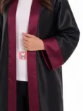 Lise Bordo Mezuniyet Kep Cübbe - yaka ve manşet detayı