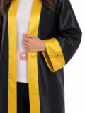 Lise Sarı Mezuniyet Kep Cübbe - yaka ve manşet detayı
