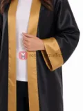 Lise Altın Sarısı Mezuniyet Kep Cübbe - yaka ve manşet detayı