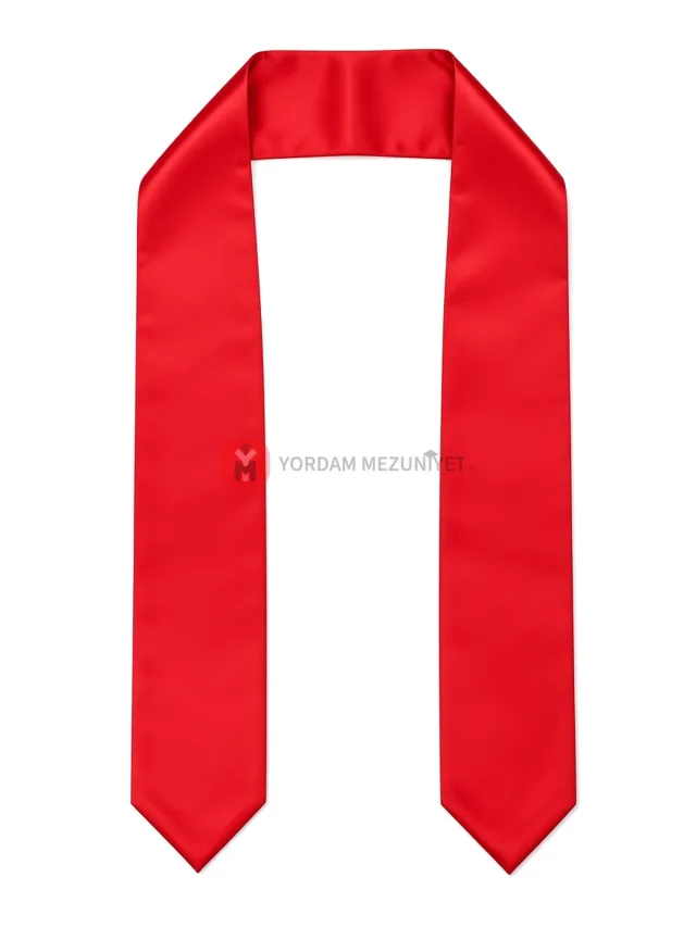 Mezuniyet Atkısı – Üçgen Uçlu, Düz Yaka (Model 1) – Saten