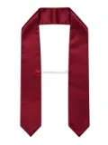 Bordo mezuniyet atkısı Model 1 (üçgen uçlu, düz yaka) – düz serim