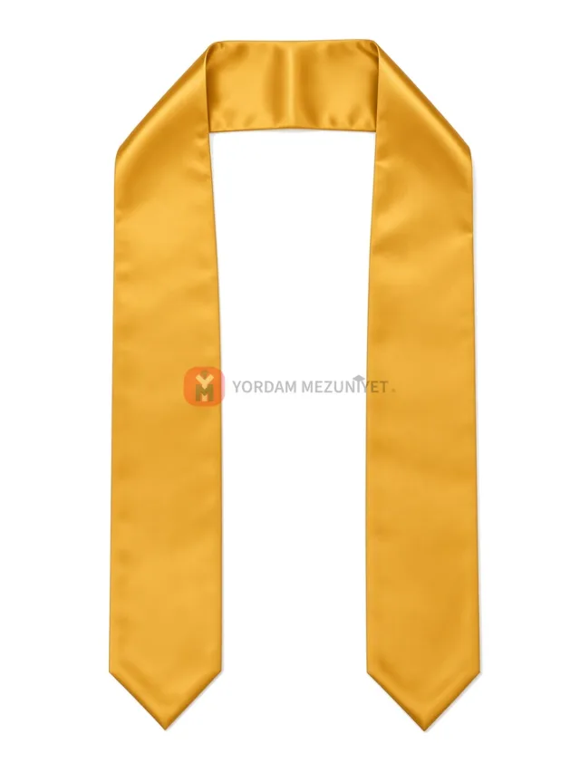 Mezuniyet Atkısı – Üçgen Uçlu, Düz Yaka (Model 1) – Saten