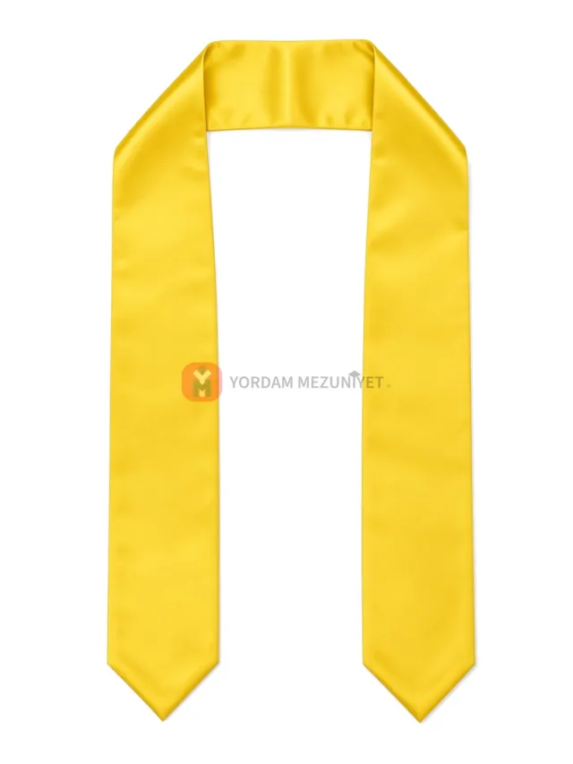 Mezuniyet Atkısı – Üçgen Uçlu, Düz Yaka (Model 1) – Saten