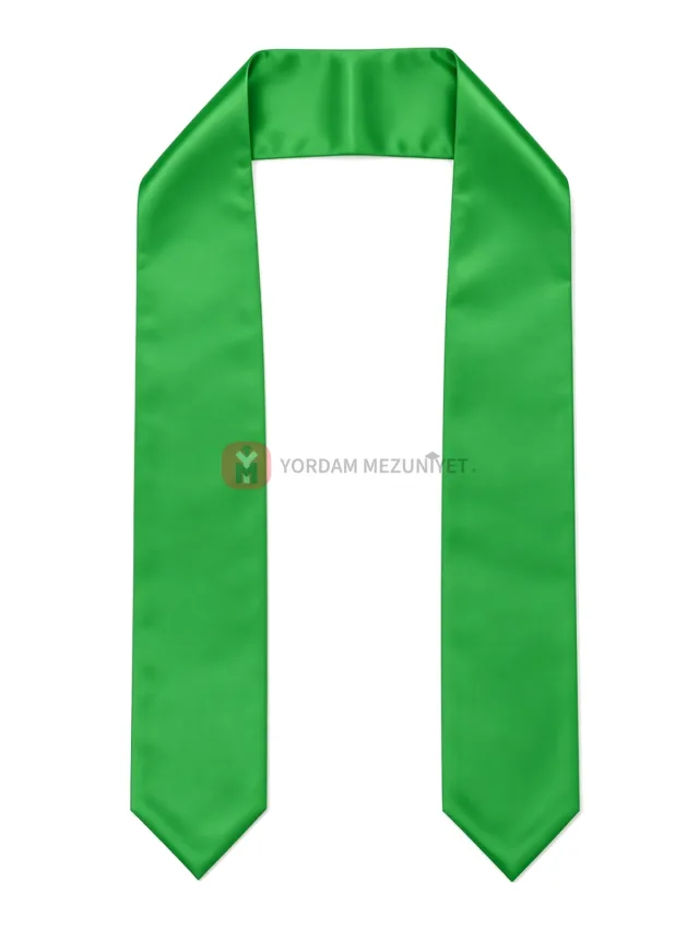 Mezuniyet Atkısı – Üçgen Uçlu, Düz Yaka (Model 1) – Saten