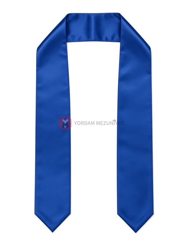 Mezuniyet Atkısı – Üçgen Uçlu, Düz Yaka (Model 1) – Saten