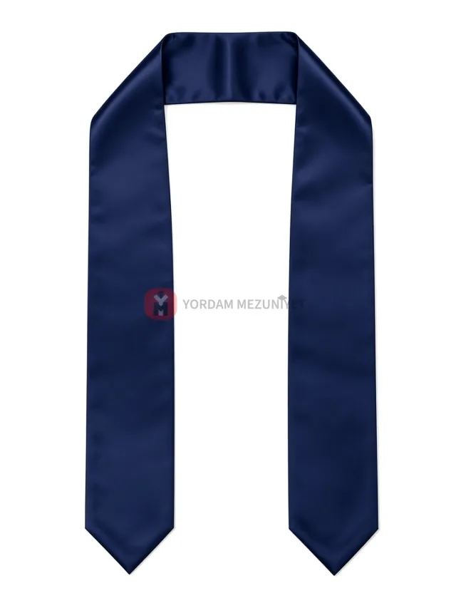 Mezuniyet Atkısı – Üçgen Uçlu, Düz Yaka (Model 1) – Saten
