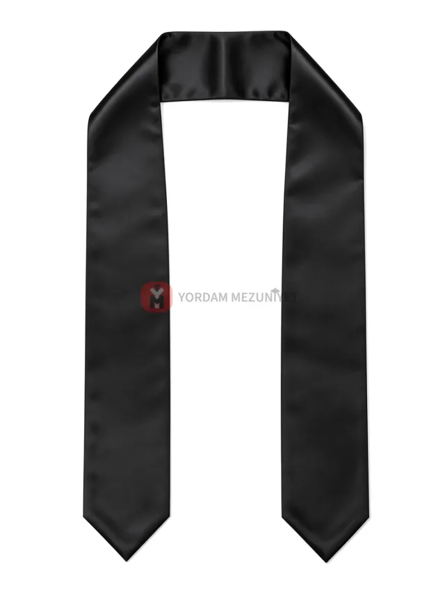 Mezuniyet Atkısı – Üçgen Uçlu, Düz Yaka (Model 1) – Saten