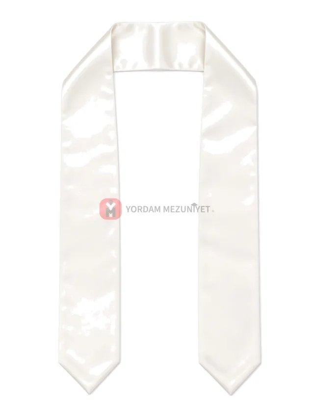 Mezuniyet Atkısı – Üçgen Uçlu, Düz Yaka (Model 1) – Saten