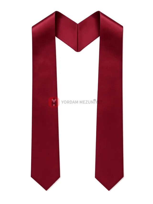 Mezuniyet Atkısı – Üçgen Uçlu, V Yaka (Model 2) – Saten