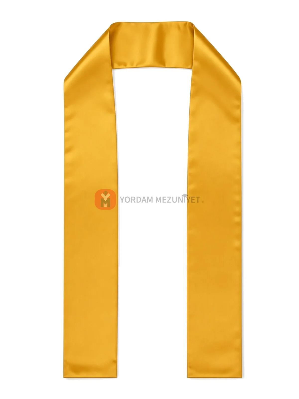 Altın (gold) mezuniyet atkısı Model 3 (düz uçlu) – düz serim