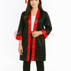 Lise Kırmızı Mezuniyet Kep Cübbe