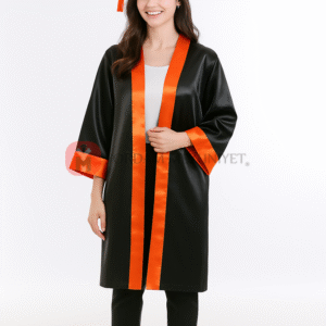 Lise Turuncu Mezuniyet Kep Cübbe