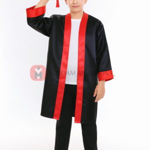 Ortaokul Kırmızı Mezuniyet Kep Cübbe