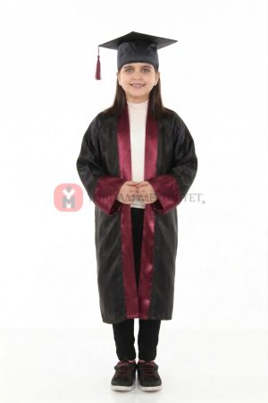 ilkokul bordo mezuniyet cübbesi