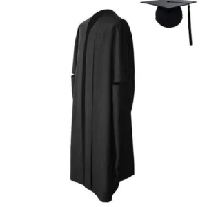 Classic Black Masters Graduation Cap & Gown
