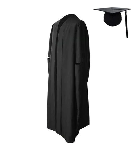 Polyester Blend Graduation Gown Black with Hat and Red Border for Adults  Free Size (Unisex) : Amazon.in: Clothing & Accessories