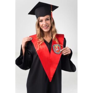 Габардиновая мантия с красным воротничком2